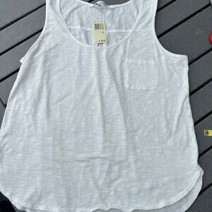 Max Studio white scoop neck tank top, women's size XL, NWT